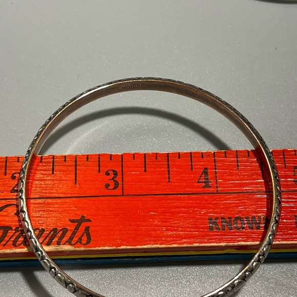 (2) Monet Stacking metal Bangle Bracelets. They have slightly different tones - Picture 8 of 8
